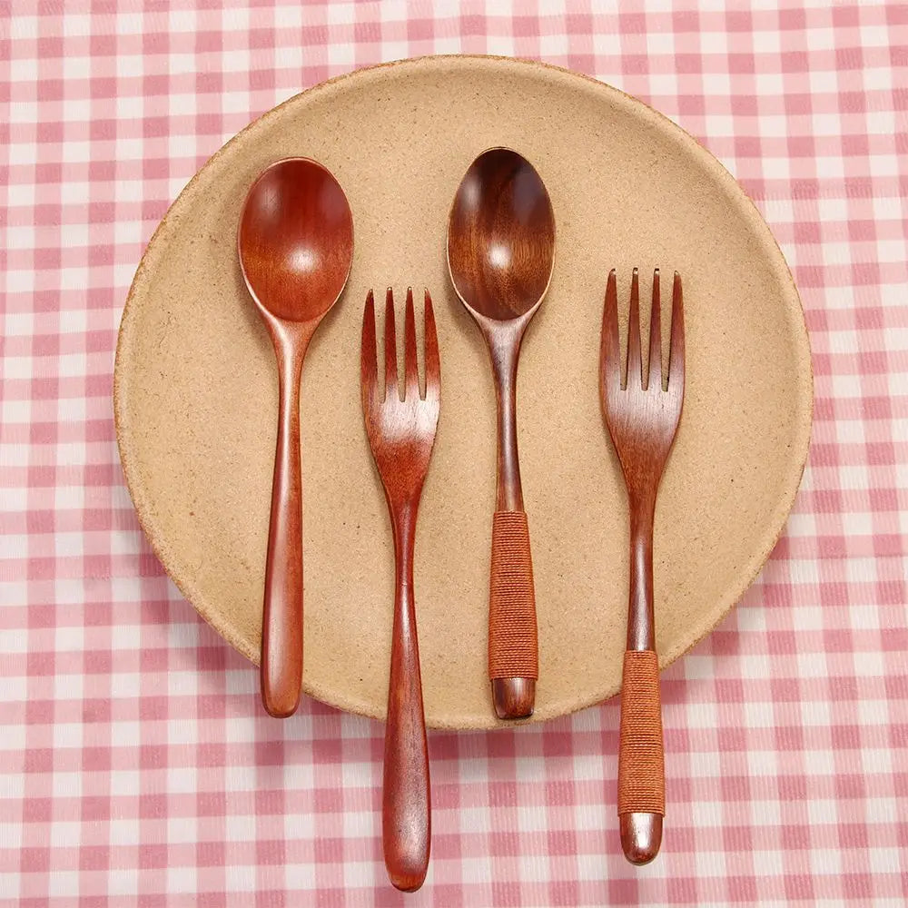 Dinner Kit 2PCS Kitchen Supplies Utensil Rice Soups Tableware Fork Dinnerware Sets Spoon