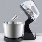 1pc-Dual-Power Kitchen Mixer - Electric & Manual Handheld Blender for Baking/Cooking (Includes Mixing Bowl)