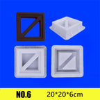 Cement Brick Mold Plastic Decorative Wall Window Mould Antique Garden Building Ornament Concrete Hollow Cement Brick Molding 1Pc