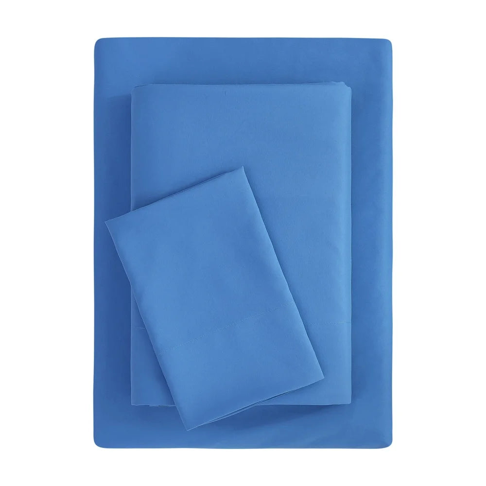 3-Piece Twin-XL Super Soft Microfiber Bed Sheet Set with Bonus Storage Pockets Wrinkle Resistant Modern Bedding Decor