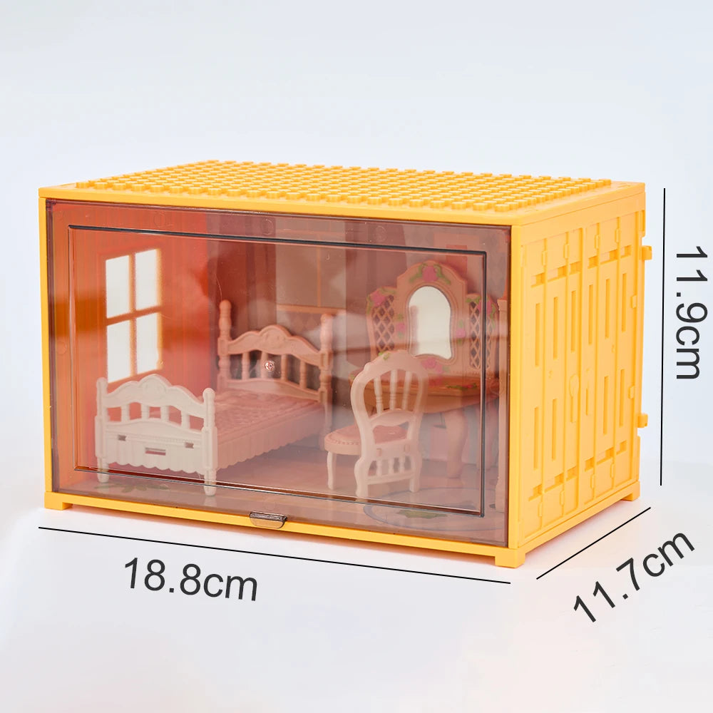 Simulation kitchen Toys 1 12 Scale Dollhouse Furniture Container Miniature Bathroom Bedroom Living Room Scene Decoration