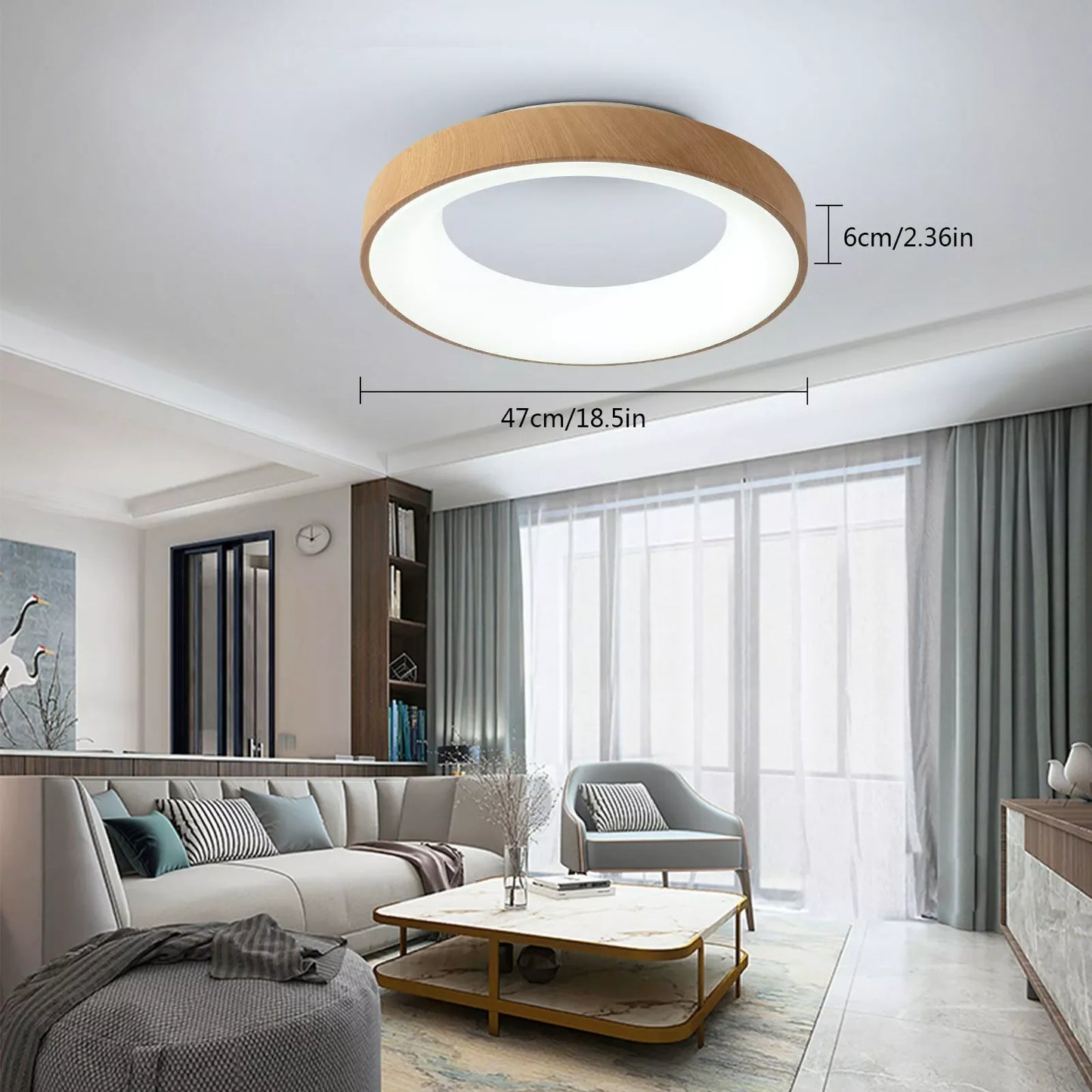 Semi Flush Mount Gold Brass Ceiling Light – 23" Chandelier Fixture | AlluCanFind
