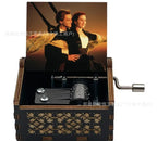 My heart is forever hand-cranked wooden music box, retro UV color printing mini wooden music box gift to my wife