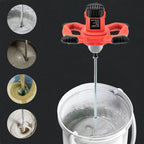 1500W Electric Concrete Mixer Machine Highly Resistant  Handheld Cement Mortar Plaster Mixer 6-Speed Adjustment 930rmp
