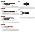 6pcs High Carbon Stainless Steel Knives Handmade Forged Cleaver Chef Butcher Kitchen Knife Wood Handle Chef Knife Cooking Tool