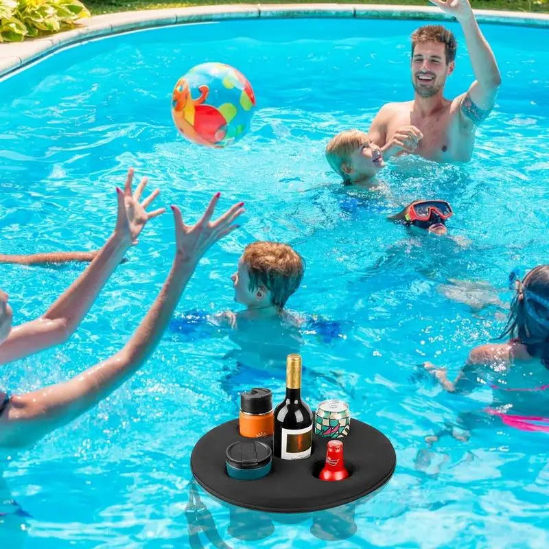 Floating Drink Holder Summer Inflatable Float Beer Drinking Cooler Table With 5 Holes Beer Tray Party Cup Holder For Pool Spa