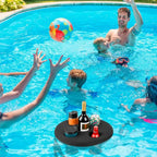 Floating Drink Holder Summer Inflatable Float Beer Drinking Cooler Table With 5 Holes Beer Tray Party Cup Holder For Pool Spa