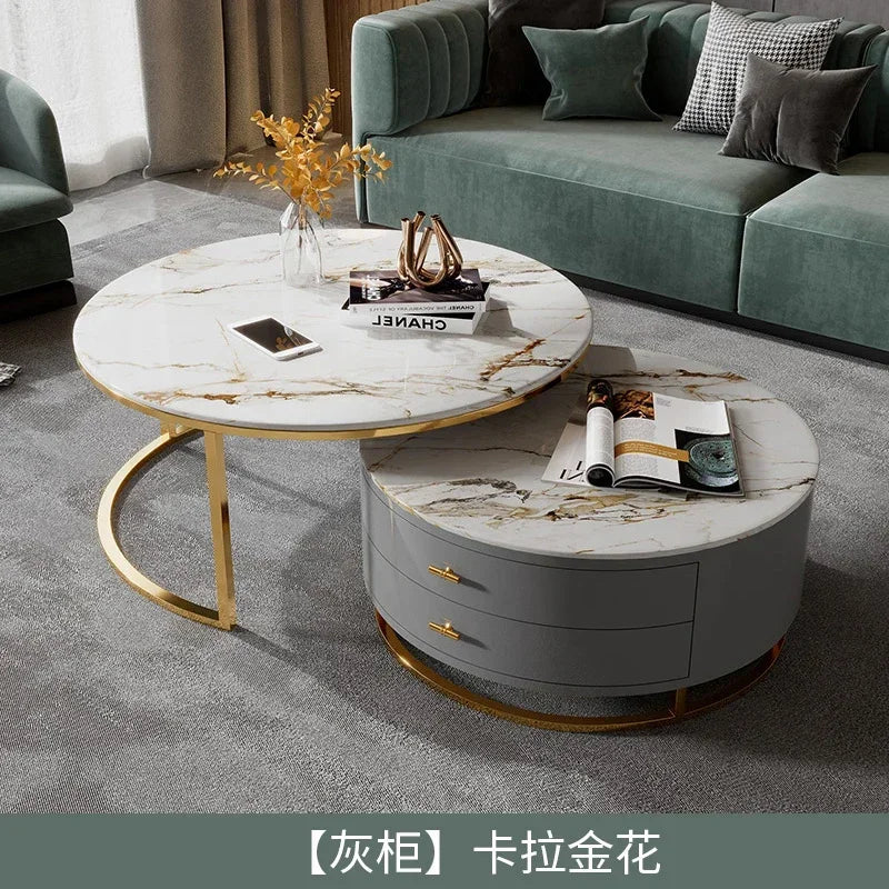 Design Nordic Coffee Tables Modern Storage Luxury Simple Aesthetic Coffee Tables Unique Marble Mesa Centro Living Room Furniture