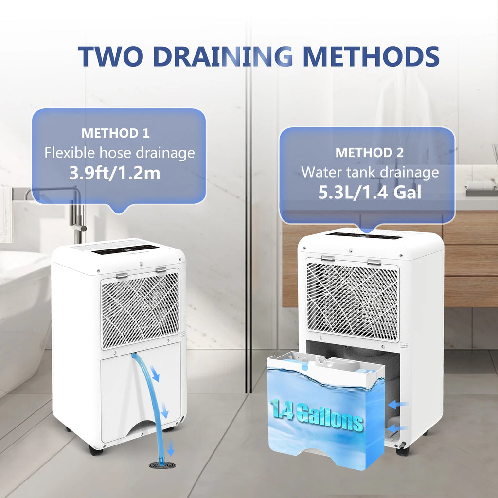 HUMSURE Electric Dehumidifier 25L/24H, Dehumidifier Basement Rooms wit