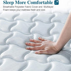 Good Nite 4FT6 Double Mattress - Cloud Memory Foam with Responsive Springs, Medium Firm Feel & Airflow Cover for Couples