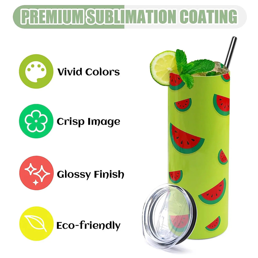HTVRONT 4/8/12/16 Pcs 20 OZ Stainless Sublimation Tumblers Skinny Straight Sublimate Tumbler Blank DIY Mugs Cups Sippy Bottle