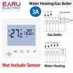 AC90V-240V 3A 16A Water Electric Floor Heating TRV House Room Thermostat Temperature Controller Digital LCD Display Wall Mounted