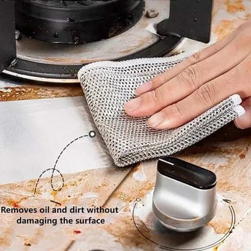 Microfiber Cleaning Cloths Kitchen Metal Cloth Towels Clean Food Frets Microfiber Napkins for Kitchen Stainless Steel Cloth