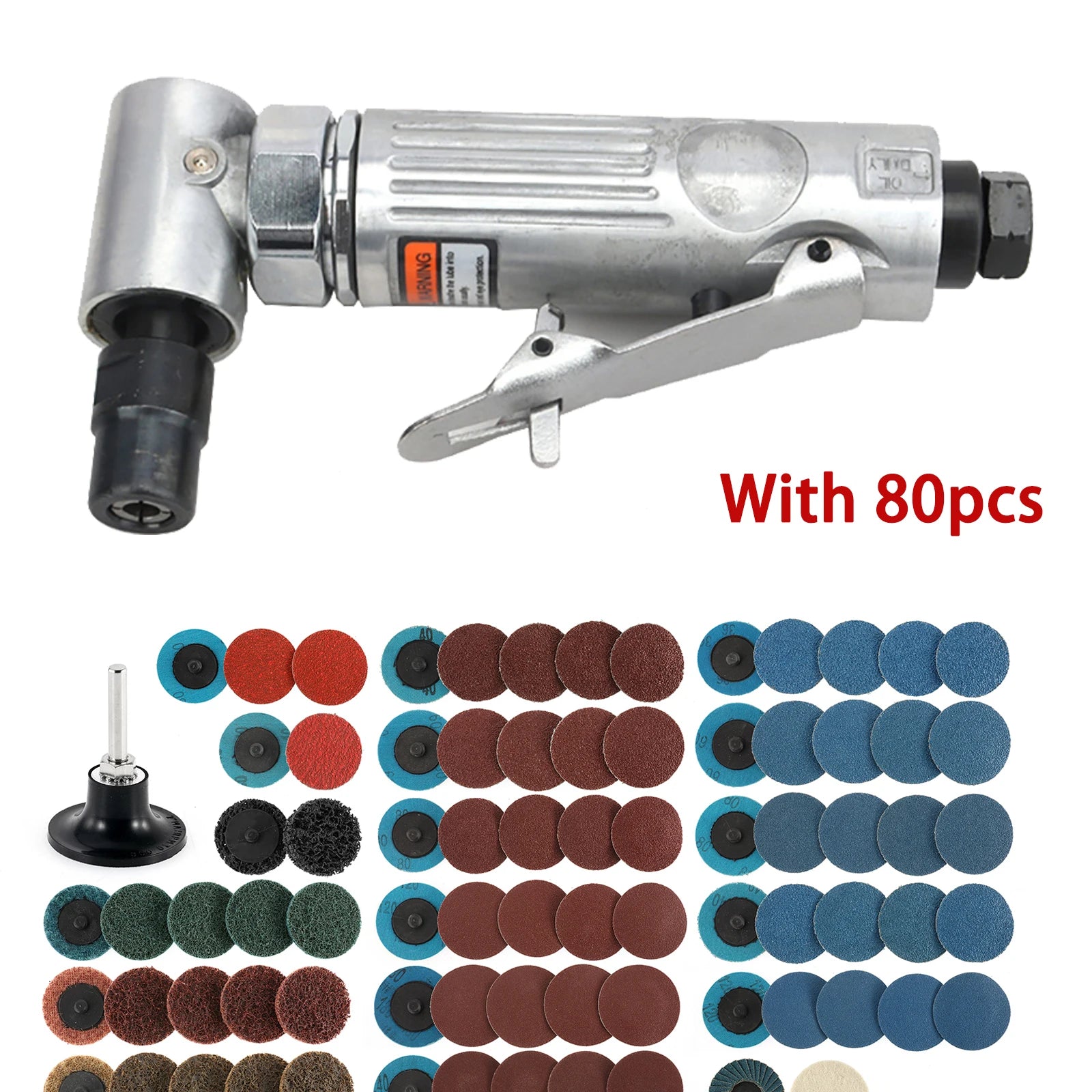 1/4 Air Angle Die Grinder 90° Pneumatic Grinding Machine Mini Poratble Cut Off Polisher Mill Engraving Tool With Sanding Discs