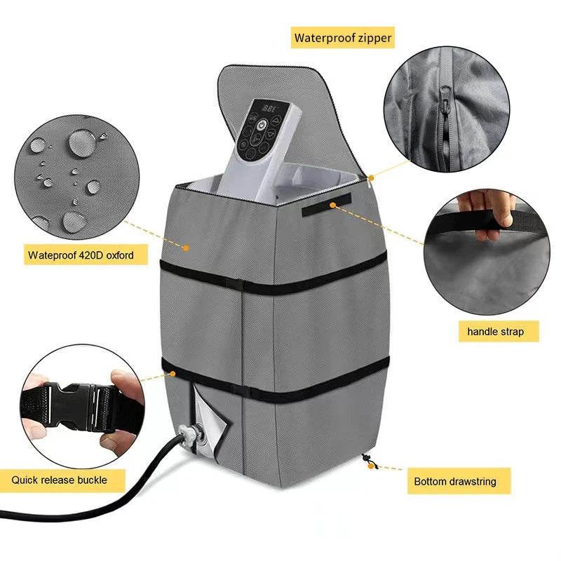 Hot Tub Spa Heater PumpCoverInflatable Hot Tub PumpCoverSuitable for Most Hot Tub SpaHeater Pump on Market （only cover）