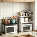 1 Kitchen Microwave Storage Rack, Saving Storage Area for Kitchen Countertops, Utensil Storage Shelves, and Kitchen Accessories