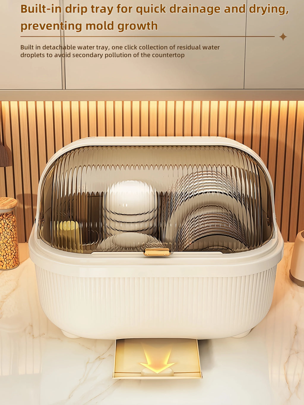 Large Capacity Kitchen Storage Box, Multifunctional Drain Bowl Shelf, bowls and Chopstick Sorganizer, kitchen Accessories, hogar