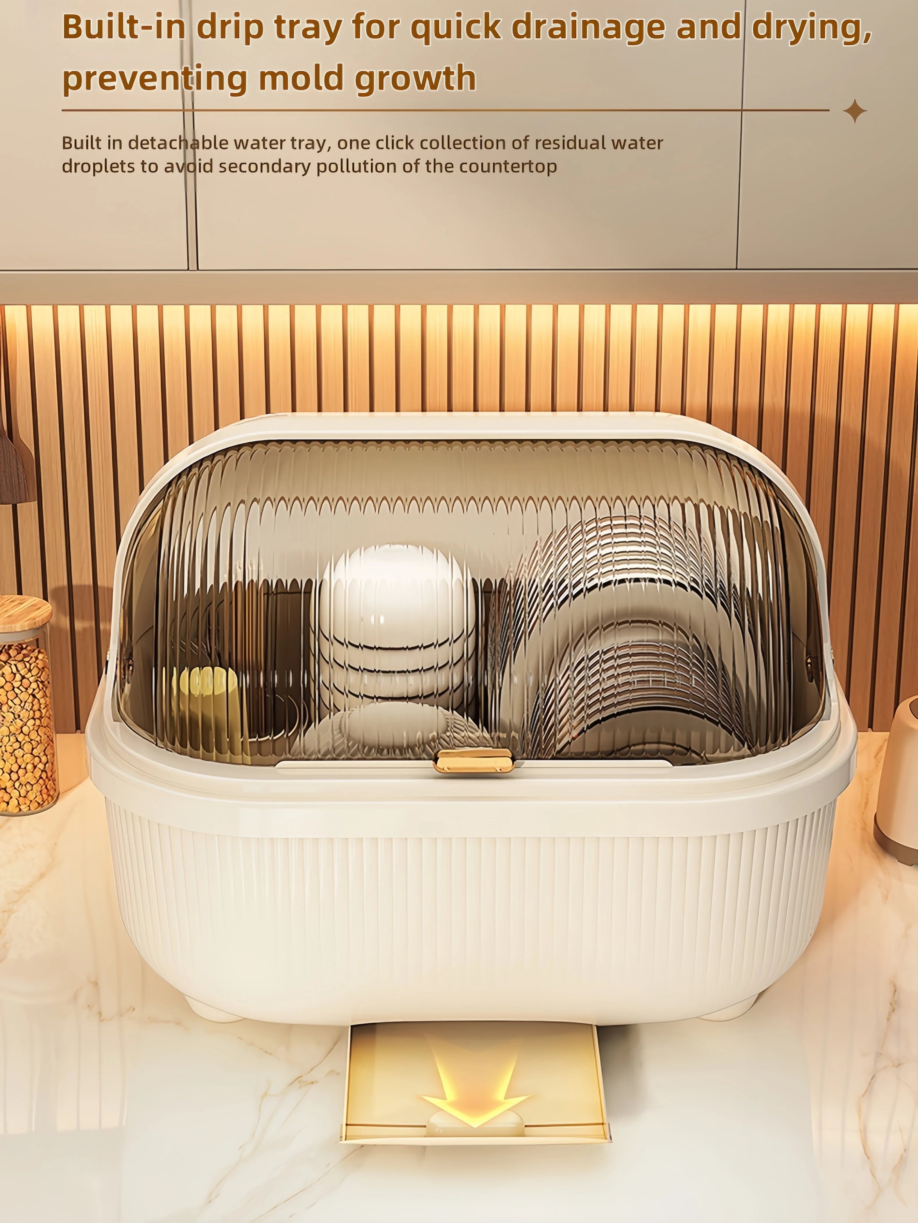 Large Capacity Kitchen Storage Box, Multifunctional Drain Bowl Shelf, bowls and Chopstick Sorganizer, kitchen Accessories, hogar