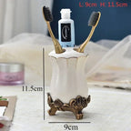 1 pc Ceramics White Lotion Bottle European Style Gargle Cup Soap Holder Toothbrush Holder Home Bathroom Accessories Supplies