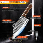 High-carbon Stainless Steel Kitchen Knife Handmade Forged Chef  Knife Bone Chopper Traditional Butcher Cleaver Slicing Knife