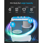 Portable Washing Machine,16.5LBS Mini Washer and Dryer,Wash and Spin C