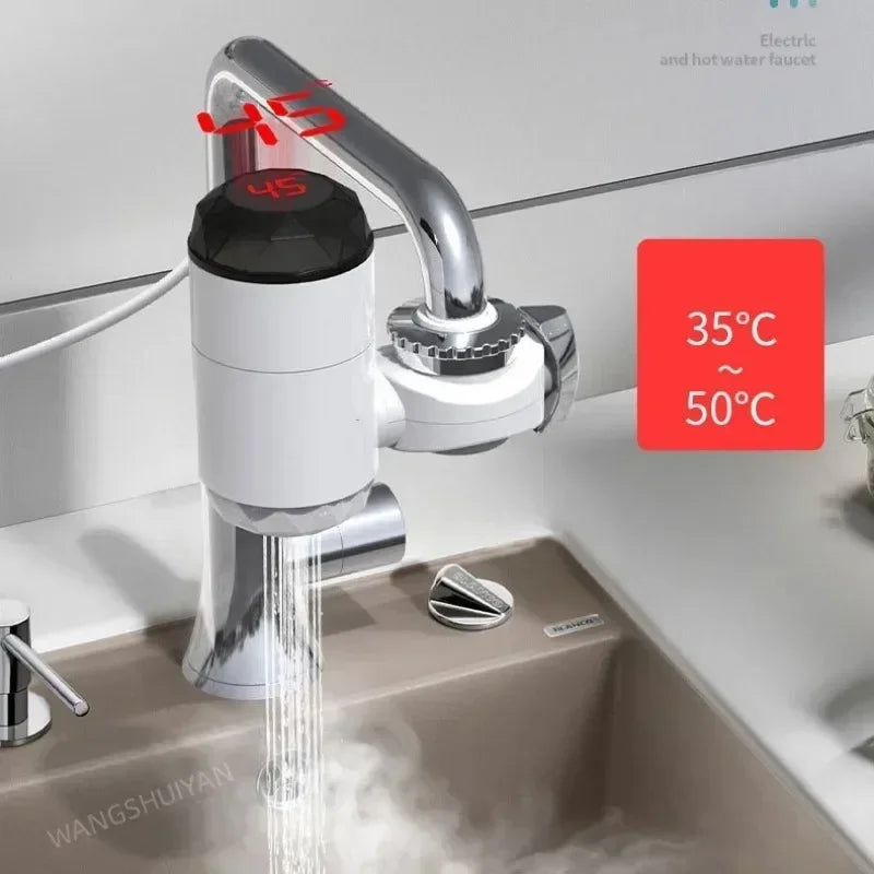 Electric Kitchen Water Heater Tap Instant Hot Water Faucet Heater Cold Heating Faucet Tankless Instantaneous Water Heater