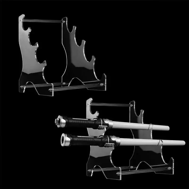 Lightsaber Display Stand 4 Tier Wand Holder Display Clear Lightsaber Hilt Stand Clear Wand Display Stand No Drill Katana Holder