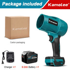 Kamolee Brushless 2000W Electric Turbo Blower Jet Fan 200M/S Car Dryer Handheld Dust Blowing Tool Apply to 18V 21V Battery