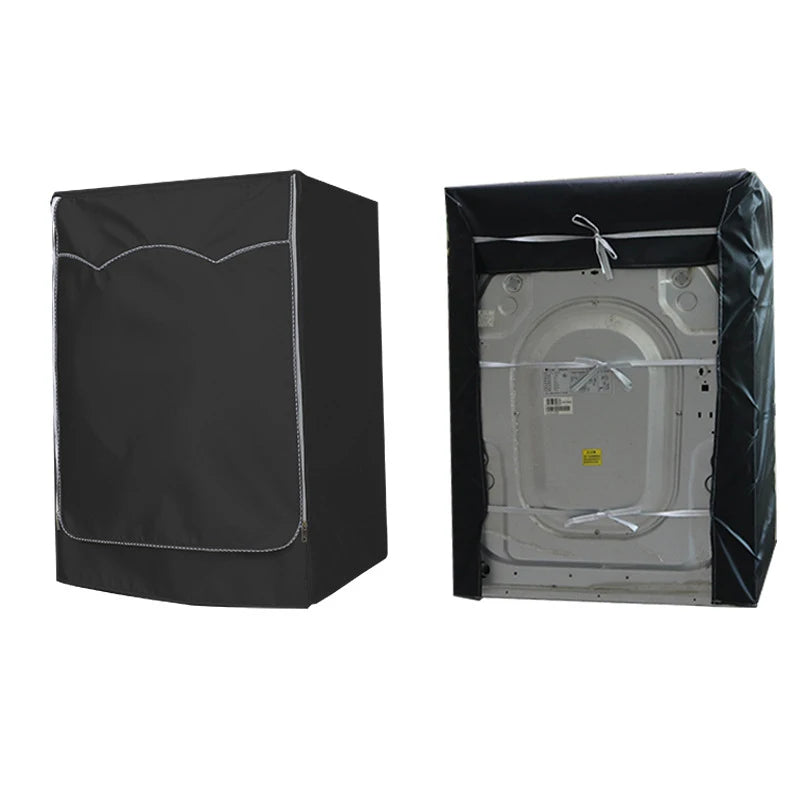 Washing Machine Cover Outdoor Sunscreen Front Load Laundry Dryer Covers Waterproof 210D Oxford Cloth Washing Machine Dust Cover