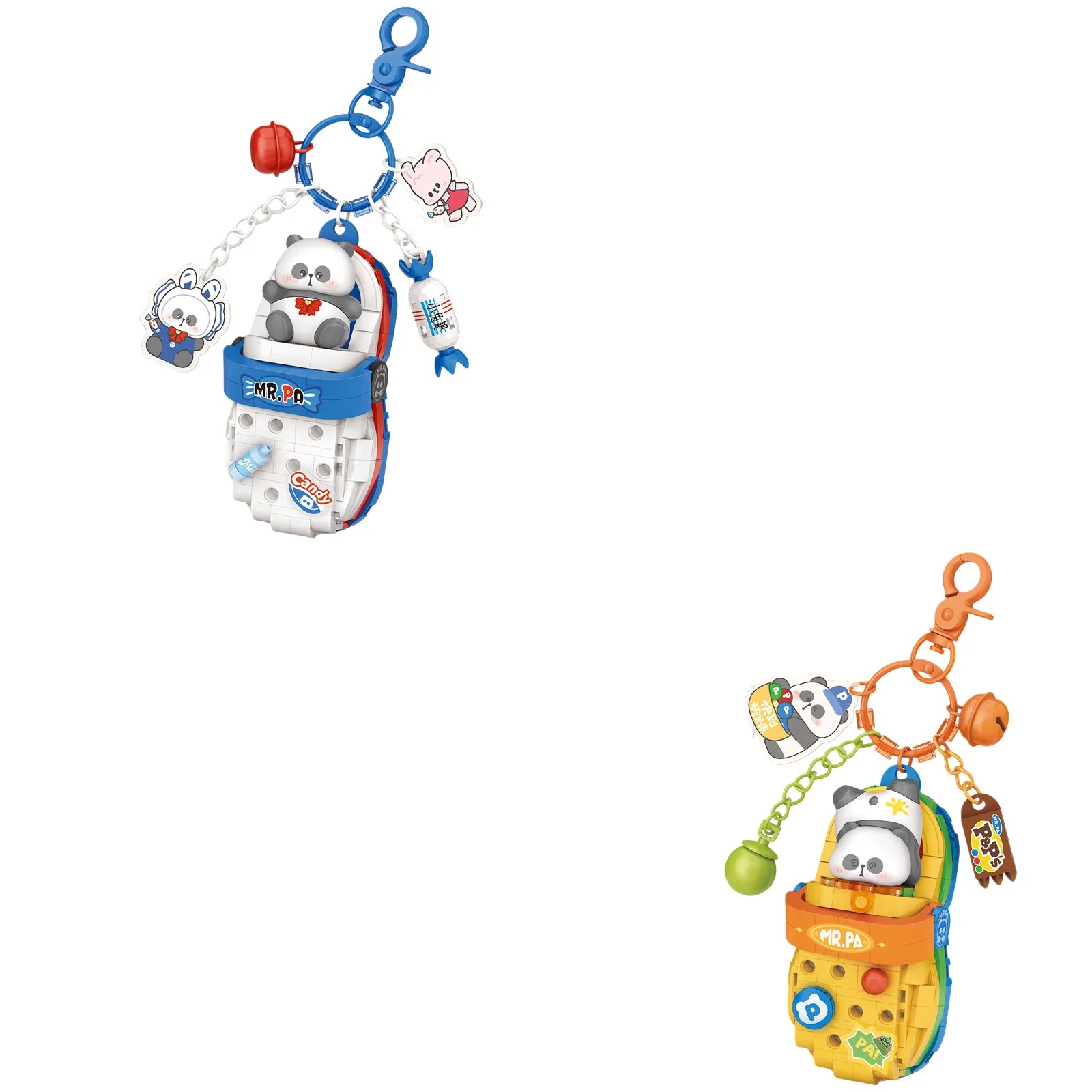 LOZ Panda Big Head Shoes Keychain Model Assembly Toy Home Creative Ornament Building Blocks Set Boys and Girls Birthday Gift