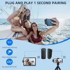 Wireless Lavalier Microphone Mini Portable Noise Reduction Audio Video Recording Microphone For iPhone Android With Charging Box