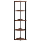 SONGMICS HOME Superfast Toolless Assembly, Corner Shelf Stand, 5-Tier Corner Standing Shelf, Living Room, Bedroom, Kitchen
