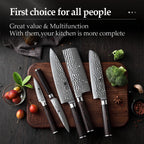 XINZUO 1-5 PCS Kitchen Knives Set VG10 Damascus Stainless Steel Sharp Chef Santoku Nakiri Slicing Paring Knife Pakkawood Handle