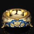 European Metal Ashtray Ornaments High-end Give Gifts Gold Silver Living Room Tea Table Hotel Ashtrays Desktop Ornaments