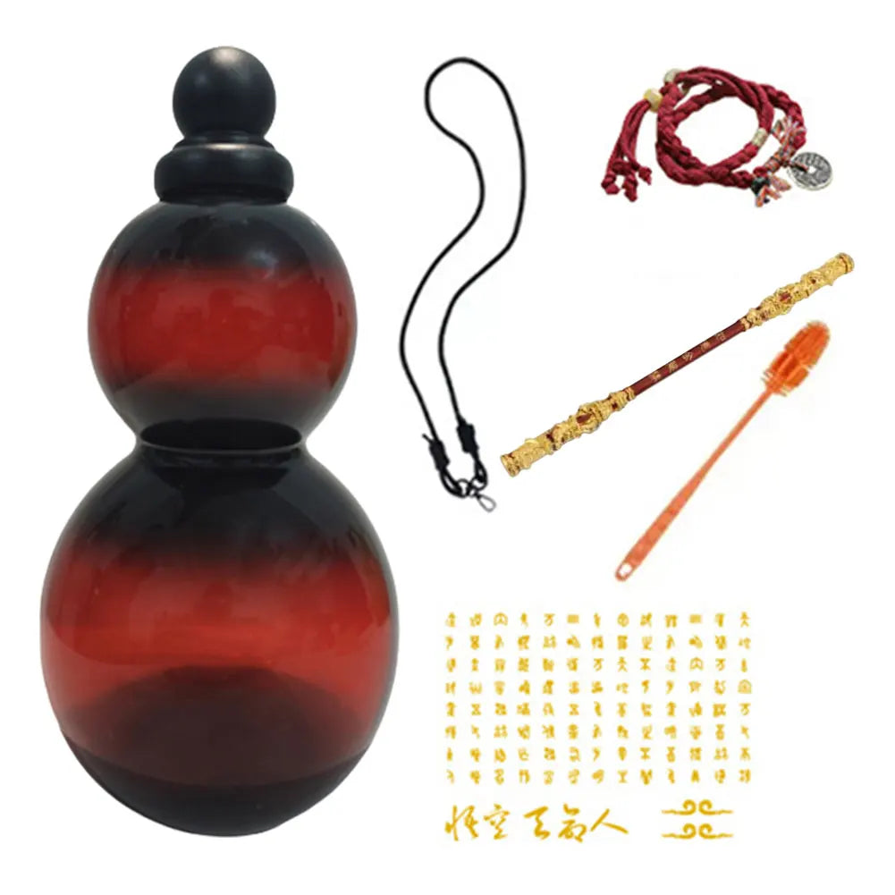 Vintage Chinese Retro-Inspired Gourd Water Bottle Water Kettle Gourd Sports Water Bottle Travel Water Bottle for Game Player