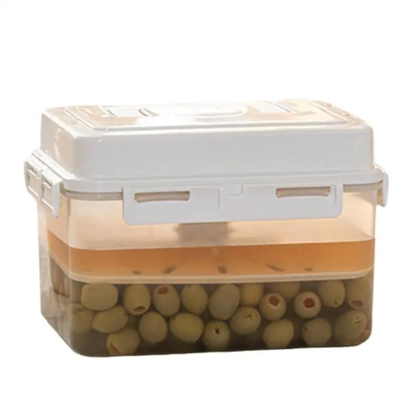 Pickle Storage Container with Strainer 4/5L Airtight Kimchi Box Fermentation Container with Handle and Lid Fermentation Storage