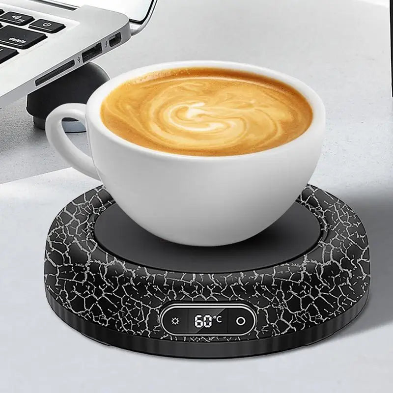 Coffee Cup Warm Heating Pad Constant Temperature Coaster 4 Gear Digital Display Heater for Milk Tea With Colorful Ambient Light