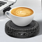 Coffee Cup Warm Heating Pad Constant Temperature Coaster 4 Gear Digital Display Heater for Milk Tea With Colorful Ambient Light