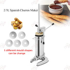 ITOP 2/3L Small Spanish Churros Maker With 5 Nozzles Mold Churro Machine Churro Extruder Churro Press