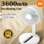 Xiaomi MIJIA 3600mah Desk Fan 4 Speed Adjustable Desktop Table Fan Wit