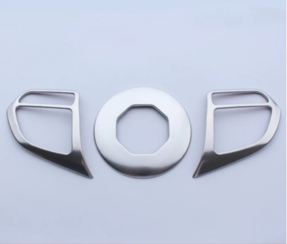 For MG ZS 2017 - 2021 2022 Accessories Trophy Ev Luxury Car Steering Wheel Frame Decoration Cover Trim Stainless Steel