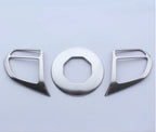 For MG ZS 2017 - 2021 2022 Accessories Trophy Ev Luxury Car Steering Wheel Frame Decoration Cover Trim Stainless Steel