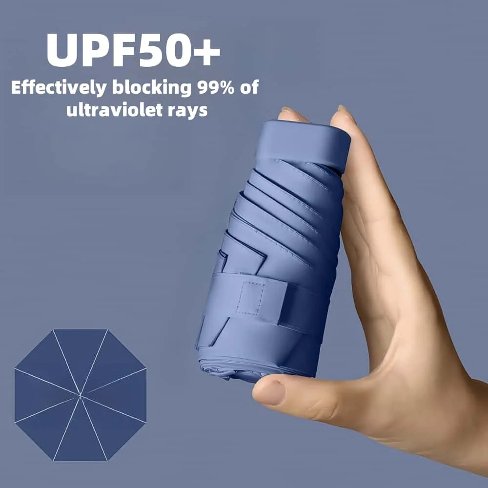 Mini UV Folding Umbrella - Lightweight Portable Parasol