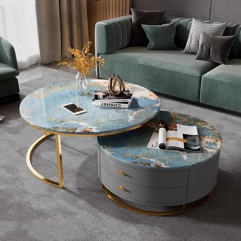 Design Nordic Coffee Tables Modern Storage Luxury Simple Aesthetic Coffee Tables Unique Marble Mesa Centro Living Room Furniture