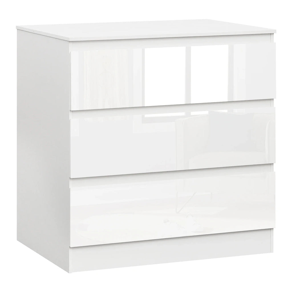WOLTU 3-Drawer Chest Storage Cabinet Bedroom Wardrobe Sideboard Particleboard Bedside Table for Home Bedroom Study Living Room