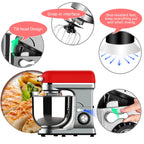 Kitchen 6.5 Liters Big Capacity 3 In 1 Food Mixer 1300w Electric Food Stand Dough Mixer With Stainless Steel Bowl