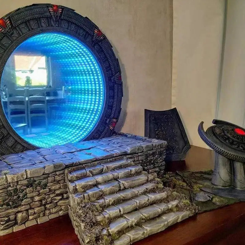 Unique Star Gate Book Stand Light Mirror Fantastic Atlantis Universe Cosplay Prop Anime AtlantisCollectable Sculpture Model Gift