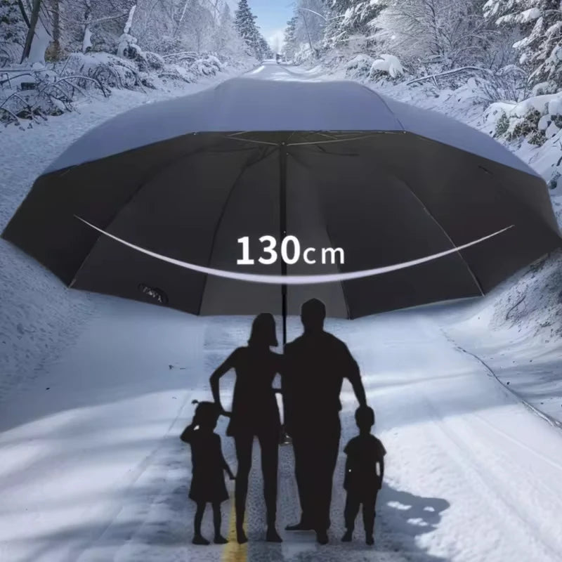 Super Large 51-inch Folding Umbrella | Windproof Business & Travel Sun Rain Umbrella