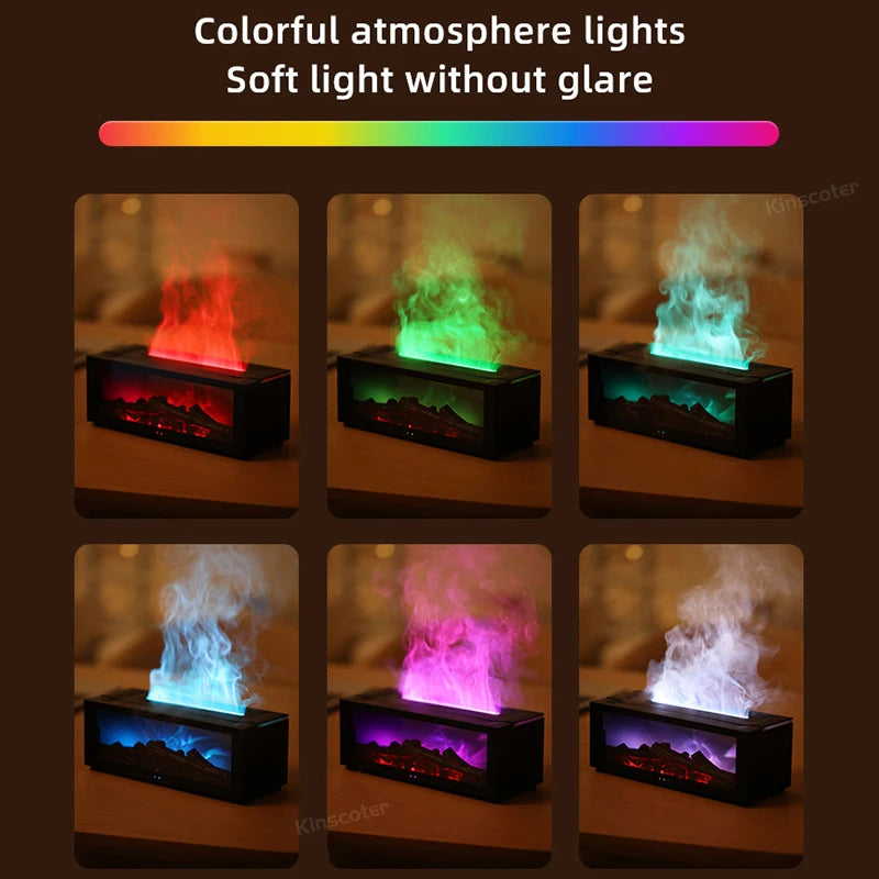 Creative Fireplace Air Humidifier & Essential Oil Diffuser with LED & Remote