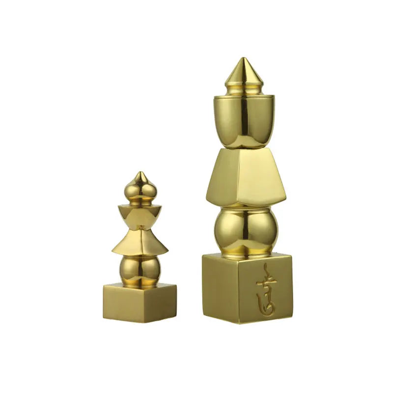 1Pc Buddhist Feng Shui Brass Five Element Pagoda-amulet Can Be Equipped With Tibetan Treasures Pagoda Heaven And Earth